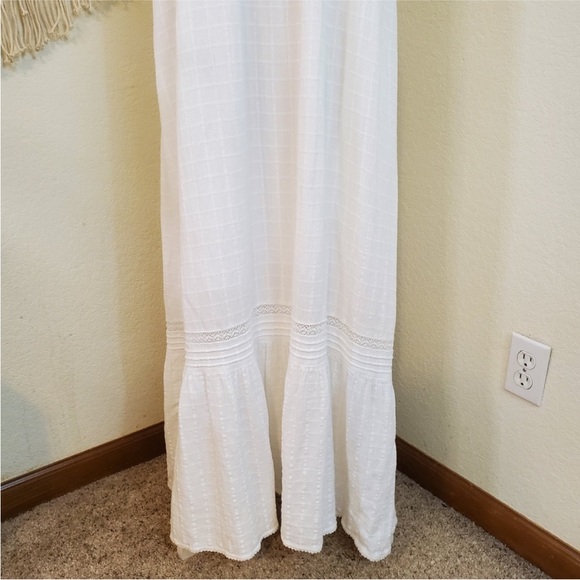Aerie | White Strappy Maxi Dress | Size Large - Picture 7 of 9